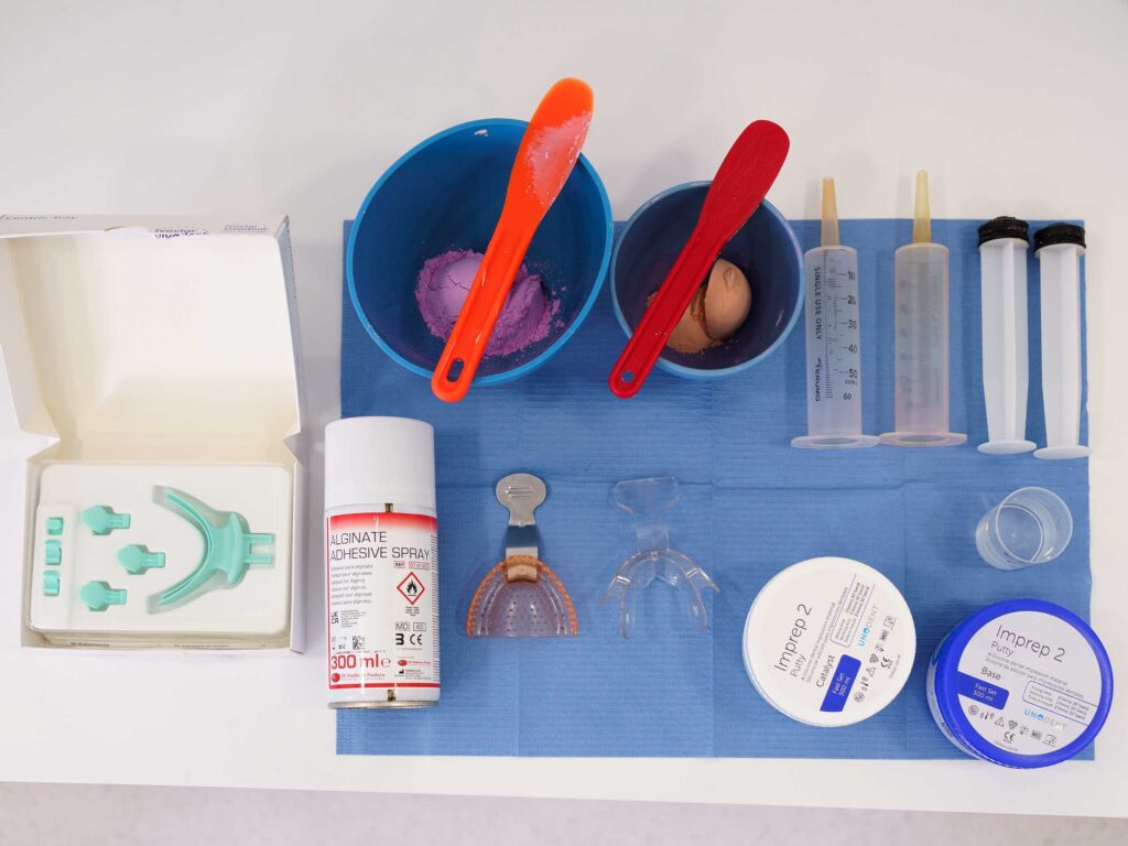 Pete Livesey table of items to fit dentures at Skipton Road Dental Practice in pendle. Expert denture care in pendle, Lancashire.